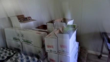 Továreň na spracovanie olív- príručný sklad